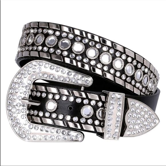 ✨NEW Crystal Studded Western Buckle Belt✨ - Picture 1 of 6